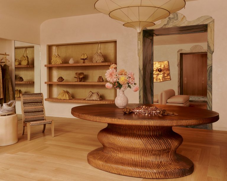 At Ulla Johnson’s New Store, a Double-Fringed Sofa and Copper Stools Set the Chic, Free-Spirited Tone