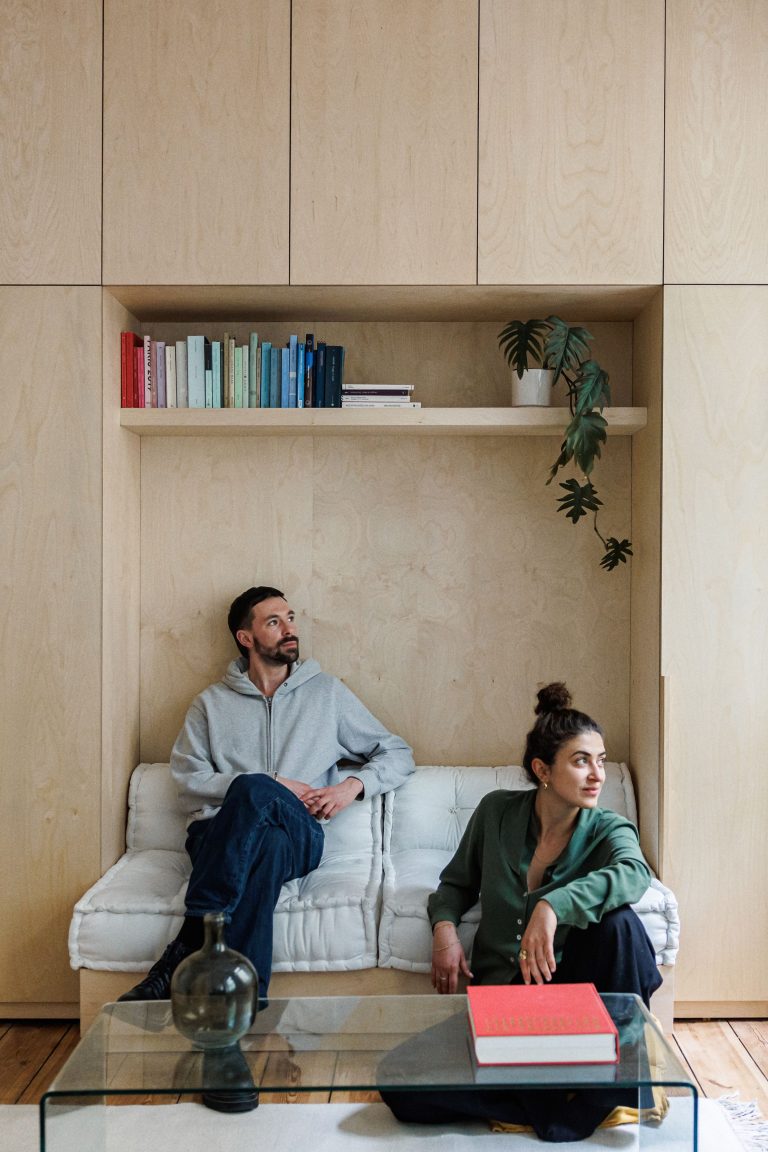 A Bespoke Birch Storage Unit Makes the Most of This 377-Square-Foot Berlin Apartment