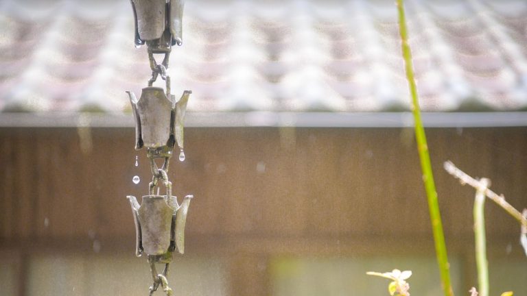 This Colored Glass Rain Chain Will Turn a Boring Downspout into a Jewel-Like Water Feature