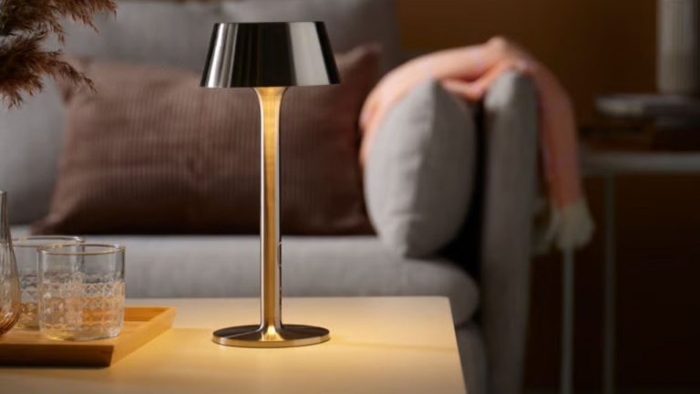 IKEA’s Sleek New $30 Portable Lamp Brings Summer’s Biggest Metallic Trend Outdoors